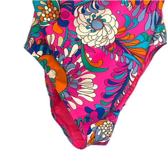 NEW Kate Spade Swim Suit Beautiful Tropical Floral Radiant Pink Womens S - Picture 6 of 9
